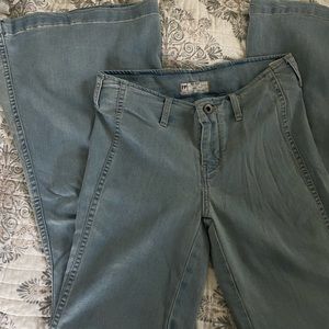 Free People light wash flared jeans